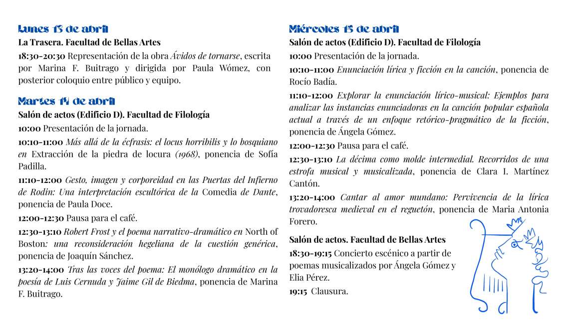 Más allá de la lírica. Jornadas de poesía y artes - 2